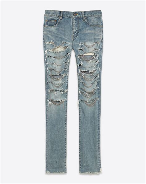 ysl denim pants.